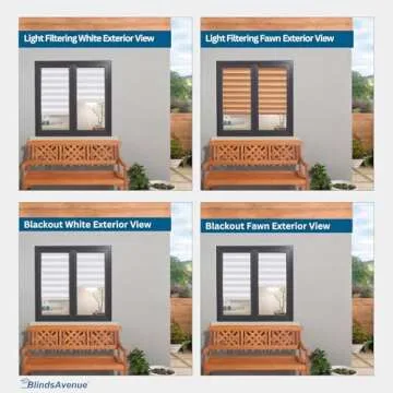 Easy Install Cordless Pleated Window Shades 34" W x 64" H