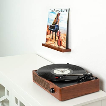LABEND HOME Vinyl Record Shelves Set of 8 - Elegant Pine Display