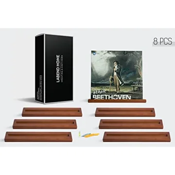 LABEND HOME Vinyl Record Shelves Set of 8 - Elegant Pine Display