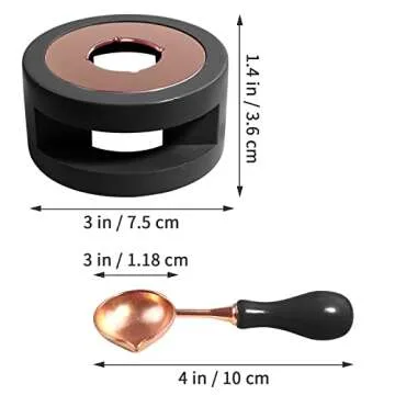 Elegant Wax Seal Kit - Warmer and Spoon for Unique Embellishments