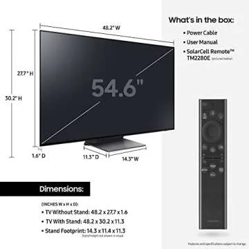 SAMSUNG 55-Inch Class OLED 4K S95B Series Quantum HDR, Dolby Atmos, Object Tracking Sound, Laser Sli...