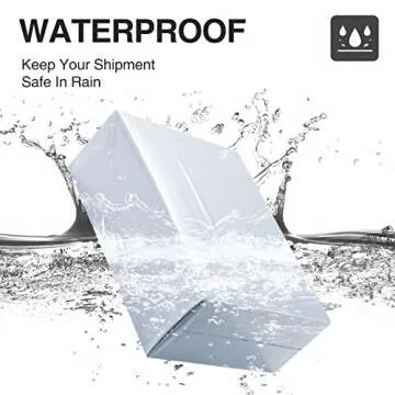 UCGOU Poly Mailers 12x15.5 Inch White 100 Pack Medium Shipping Bags #5 Strong Thick Mailing Envelopes Self Sealing Adhesive Waterproof and Tear Proof Boutique Packaging Postal for Clothing