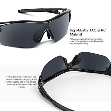 BEACOOL Polarized Sports Sunglasses UV Protection Comfort