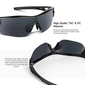 BEACOOL Polarized Sports Sunglasses UV Protection Comfort