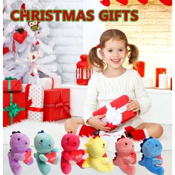Cute Dinosaur Plush Toys Set for Kids' Valentine Gifts