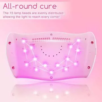 Wisdompark UV Light for Nails,UV LED Nail Lamp, Nail Dryer Professional Nail UV Light for Gel Polish with Adapter Gel Nails 3 Timers