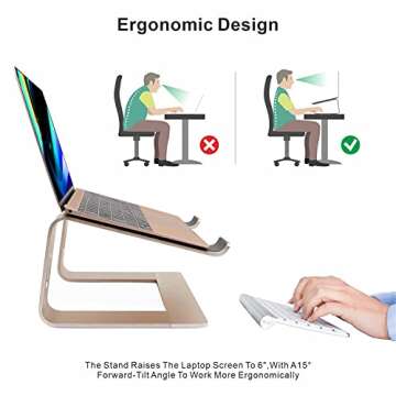 Ergonomic Aluminum Laptop Stand - Perfect for Every Workspace