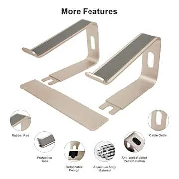 Ergonomic Laptop Stand for 10-17.3" Laptops - Gold