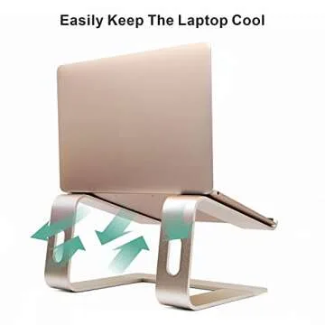 Ergonomic Laptop Stand for 10-17.3" Laptops - Gold