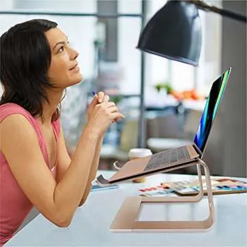 Ergonomic Laptop Stand for 10-17.3" Laptops - Gold