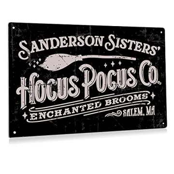 Hocus Pocus Halloween Sign - Sanderson Sisters Retro Decoration and Gift