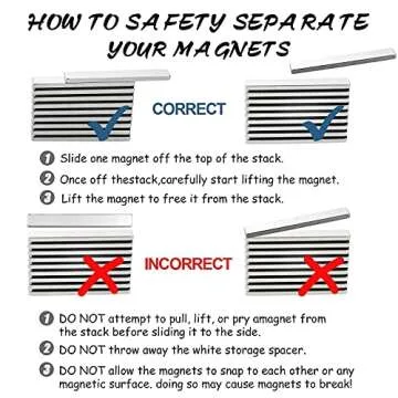 LOVIMAG Powerful Neodymium Bar Magnets, Rare-Earth Metal Neodymium Magnet - 60 x 10 x 3 mm, Pack of 6