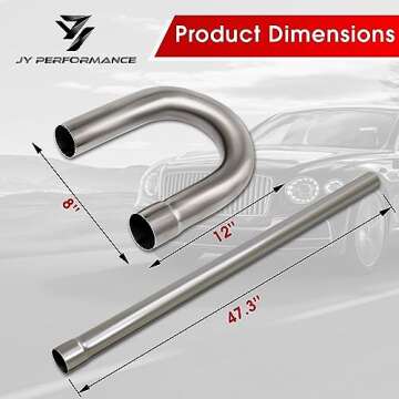 T304 Stainless Steel Exhaust Tubing Kit 8PCS – Customizable Performance