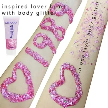 Vibrant MEICOLY Pink Body Glitter Gel for All Occasions