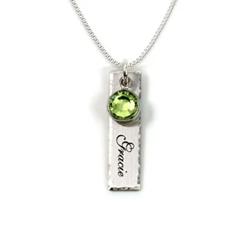 AJ's Collection Personalized Charm Necklace - Customizable Sterling Silver