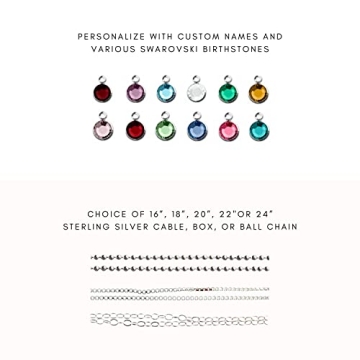 Customizable Sterling Silver Charm Necklace - AJ's Collection