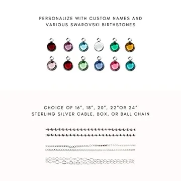 Customizable Sterling Silver Charm Necklace - AJ's Collection