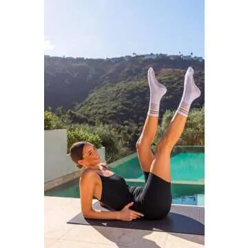 Stylish LISAMAREE Pilates Grip Socks for Comfort and Support
