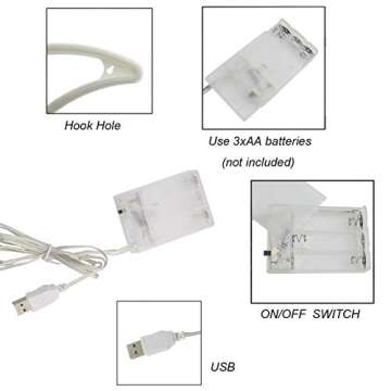 Sunnyglade USB LED Neon Decorative Lights for Parties