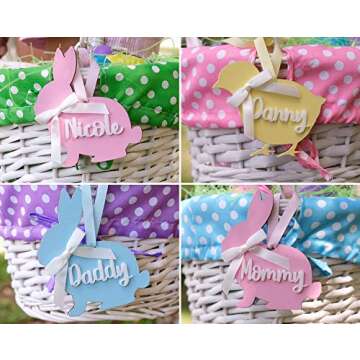 Personalized Easter Bunny or Chick Name Tag Ornament
