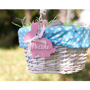 Personalized Easter Bunny or Chick Name Tag Ornament