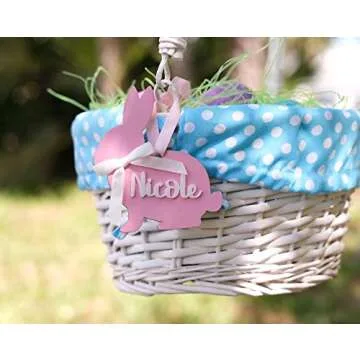 Personalized Easter Bunny or Chick Name Tag Ornament