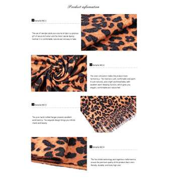 Stylish Women's Winter Leopard Scarf with Tassels