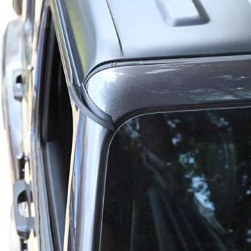 JeCar Hardtop Rain Diverter ABS Drip Rail Extension Rain Gutter Exterior Accessories Compatible with Jeep Wrangler 2018-2023 JL JLU & 2020-2023 Jeep Gladiator JT, 1 Pair