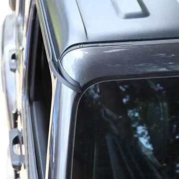 JeCar Hardtop Rain Diverter ABS Drip Rail Extension Rain Gutter Exterior Accessories Compatible with Jeep Wrangler 2018-2023 JL JLU & 2020-2023 Jeep Gladiator JT, 1 Pair