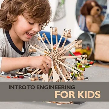Wooden Ferris Wheel STEM Kit - Fun Creative Craft for Kids