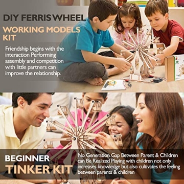 Wooden Ferris Wheel STEM Kit - Fun Creative Craft for Kids