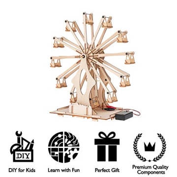 Wooden Ferris Wheel STEM Kit - Fun Creative Craft for Kids