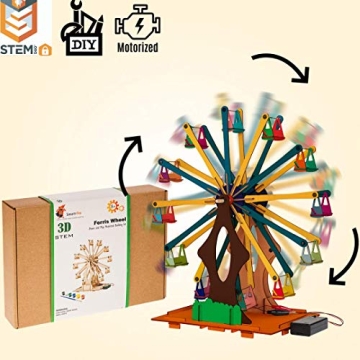 Wooden Ferris Wheel STEM Kit - Fun Creative Craft for Kids