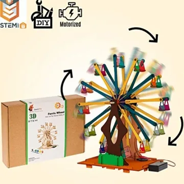 Wooden Ferris Wheel STEM Kit - Fun Creative Craft for Kids