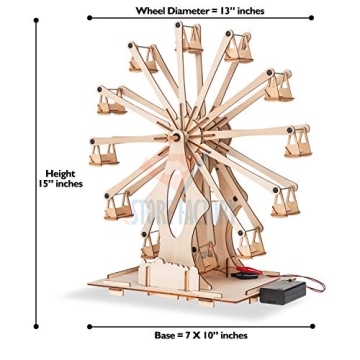 Wooden Ferris Wheel STEM Kit - Fun Creative Craft for Kids