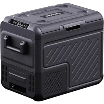 PHILIPS TB7301G 12 Volt Refrigerator, 48 Quart Dual Zone Car Refrigerator, Electric Cooler with 12/2...