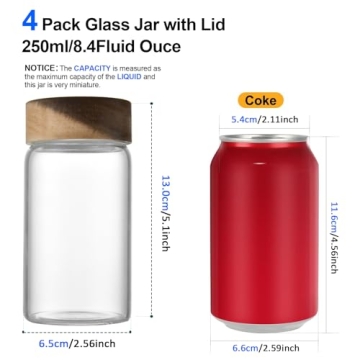 Elegant Patoper Large Glass Coffee Jars with Wooden Lid