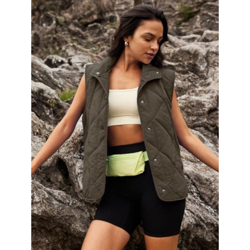 SENSERISE Women's Stylish Lightweight Puffer Vest for Outdoor Fashion