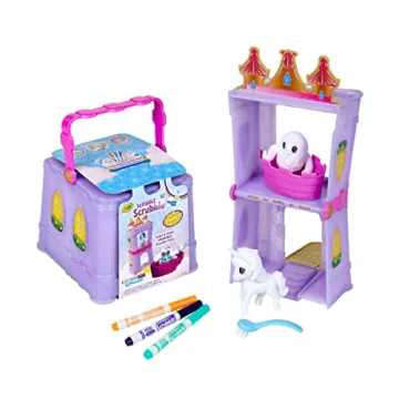Crayola Scribble Scrubbie Peculiar Pets, Palace Playset with Yeti & Unicorn Toys, Kids Gifts for Girls & Boys, Ages 3, 4, 5, 9