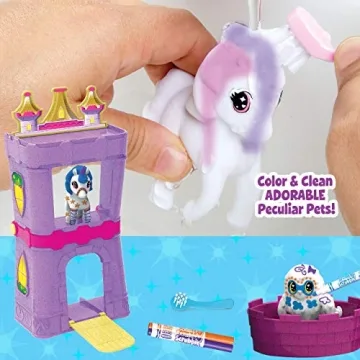 Crayola Scribble Scrubbie Peculiar Pets, Palace Playset with Yeti & Unicorn Toys, Kids Gifts for Girls & Boys, Ages 3, 4, 5, 9