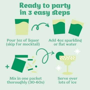 Craftmix Classic Margarita, Makes 12 Drinks, Skinny Margarita Cocktail Mixers - Mocktail Drink Mixers - Made With Real Fruit - Vegan Low-Carb, Low-Sugar, Non-GMO, Dairy Free, Gluten Free, Easy to Mix