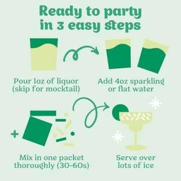 Craftmix Classic Margarita, Makes 12 Drinks, Skinny Margarita Cocktail Mixers - Mocktail Drink Mixers - Made With Real Fruit - Vegan Low-Carb, Low-Sugar, Non-GMO, Dairy Free, Gluten Free, Easy to Mix