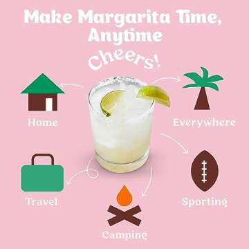 Craftmix Classic Margarita, Makes 12 Drinks, Skinny Margarita Cocktail Mixers - Mocktail Drink Mixers - Made With Real Fruit - Vegan Low-Carb, Low-Sugar, Non-GMO, Dairy Free, Gluten Free, Easy to Mix