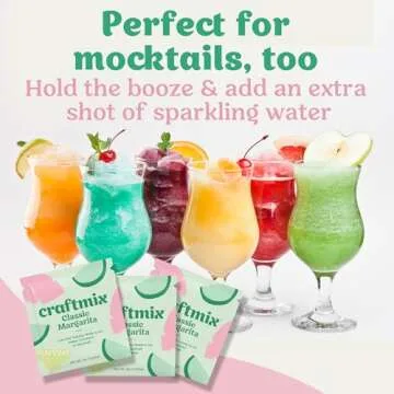 Craftmix Classic Margarita, Makes 12 Drinks, Skinny Margarita Cocktail Mixers - Mocktail Drink Mixers - Made With Real Fruit - Vegan Low-Carb, Low-Sugar, Non-GMO, Dairy Free, Gluten Free, Easy to Mix