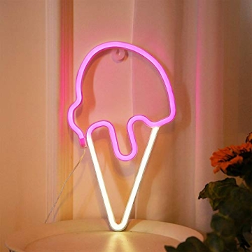Charming YAOZHOU Ice Cream Neon Light for All Ages