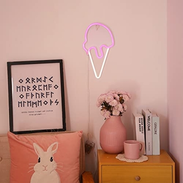 Charming YAOZHOU Ice Cream Neon Light for All Ages