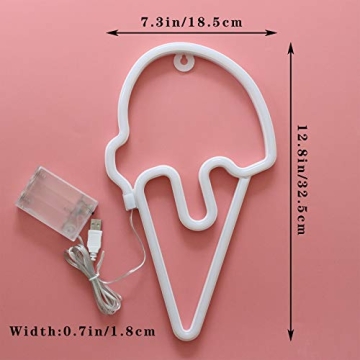 Charming YAOZHOU Ice Cream Neon Light for All Ages