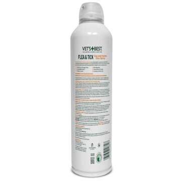 Vet's Best Flea and Tick Home Spray - Dog Flea and Tick Treatment for Home - Plant-Based Formula - Certified Natural Oils - 14 oz