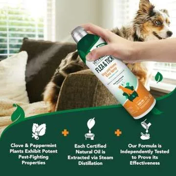 Vet's Best Flea and Tick Home Spray for Dogs - Natural Solution