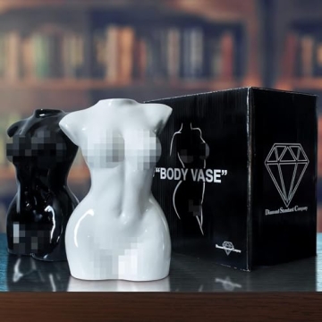 Handcrafted Tall Female Body Ceramic Vases Set for Home